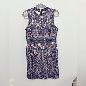 Miami Midnight Blue Lace Midi Dress